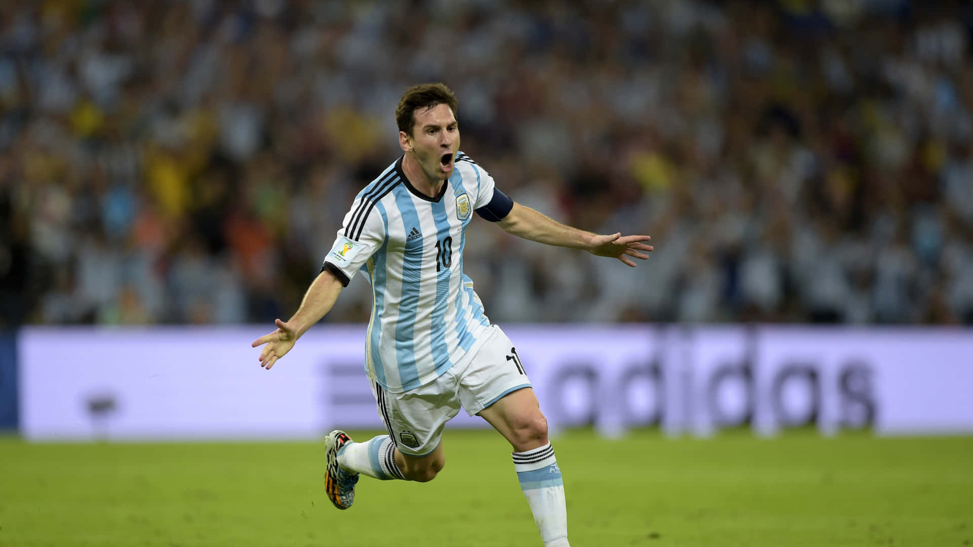 Lionel Messi Celebration Argentina World Cup4 K Wallpaper