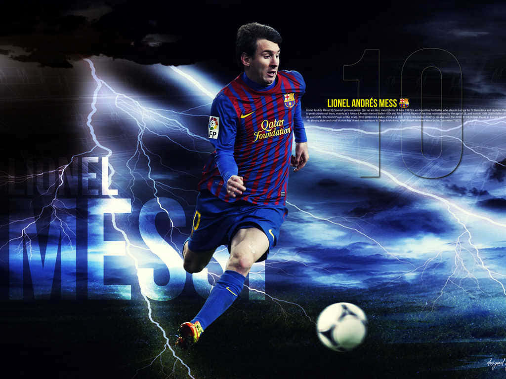 Lionel Messi udsender coolness. Wallpaper