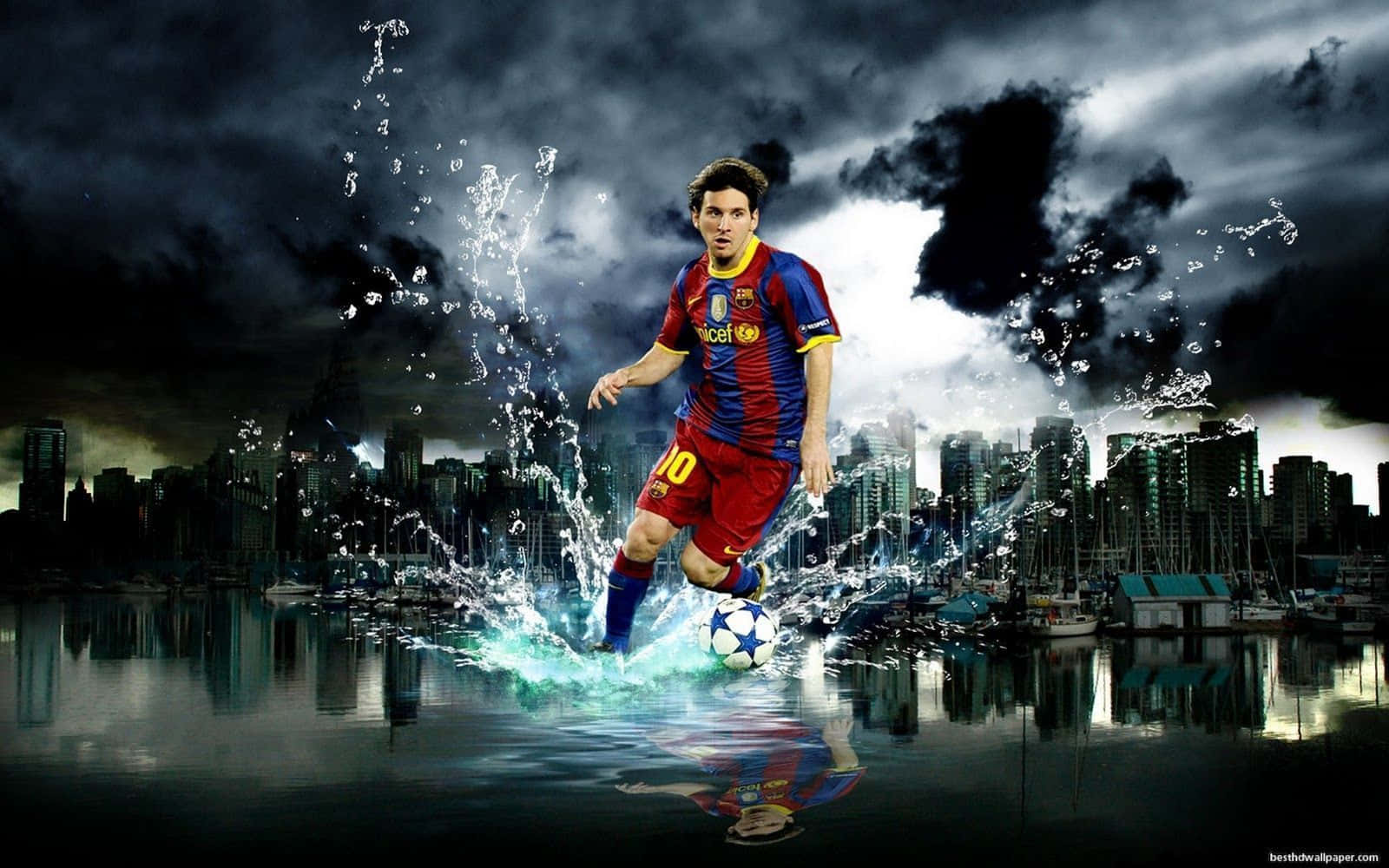 Dive deeper into the world of Lionel Messi with this cool wallpaper Wallpaper