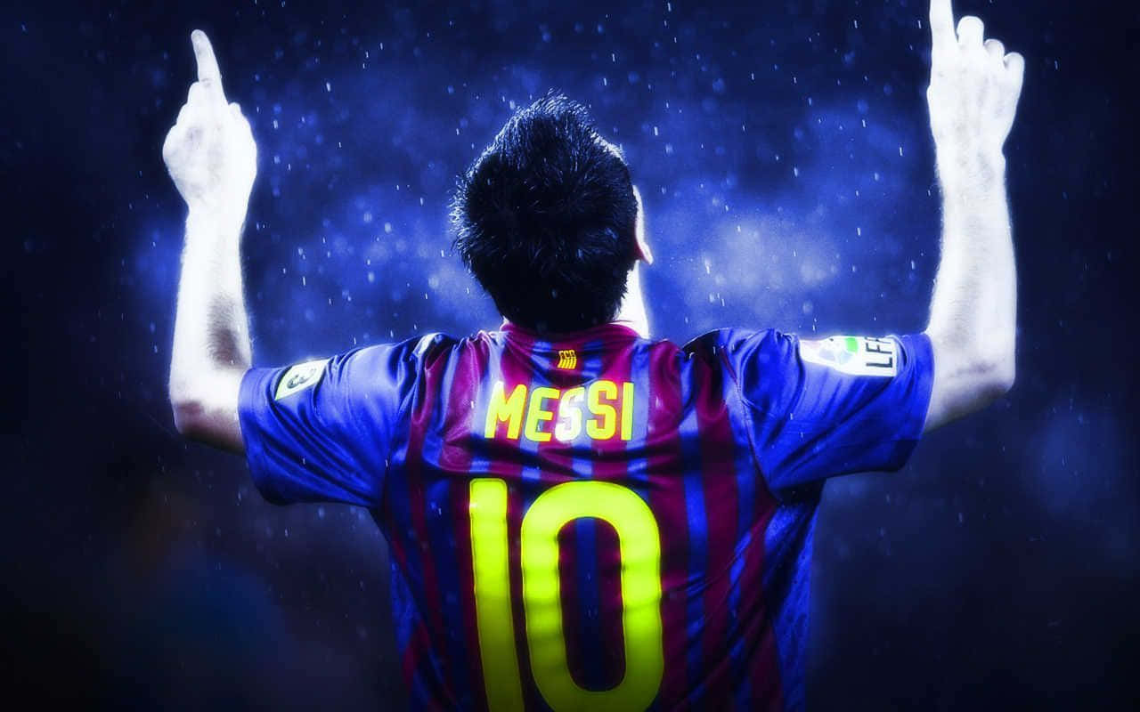 Lionel Messi skinner ligeså cool som altid. Wallpaper