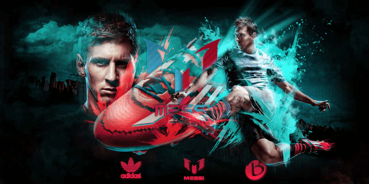 Diegelassene Art Von Lionel Messi Zeigt Seine Meisterhafte Fußballfähigkeit. Wallpaper