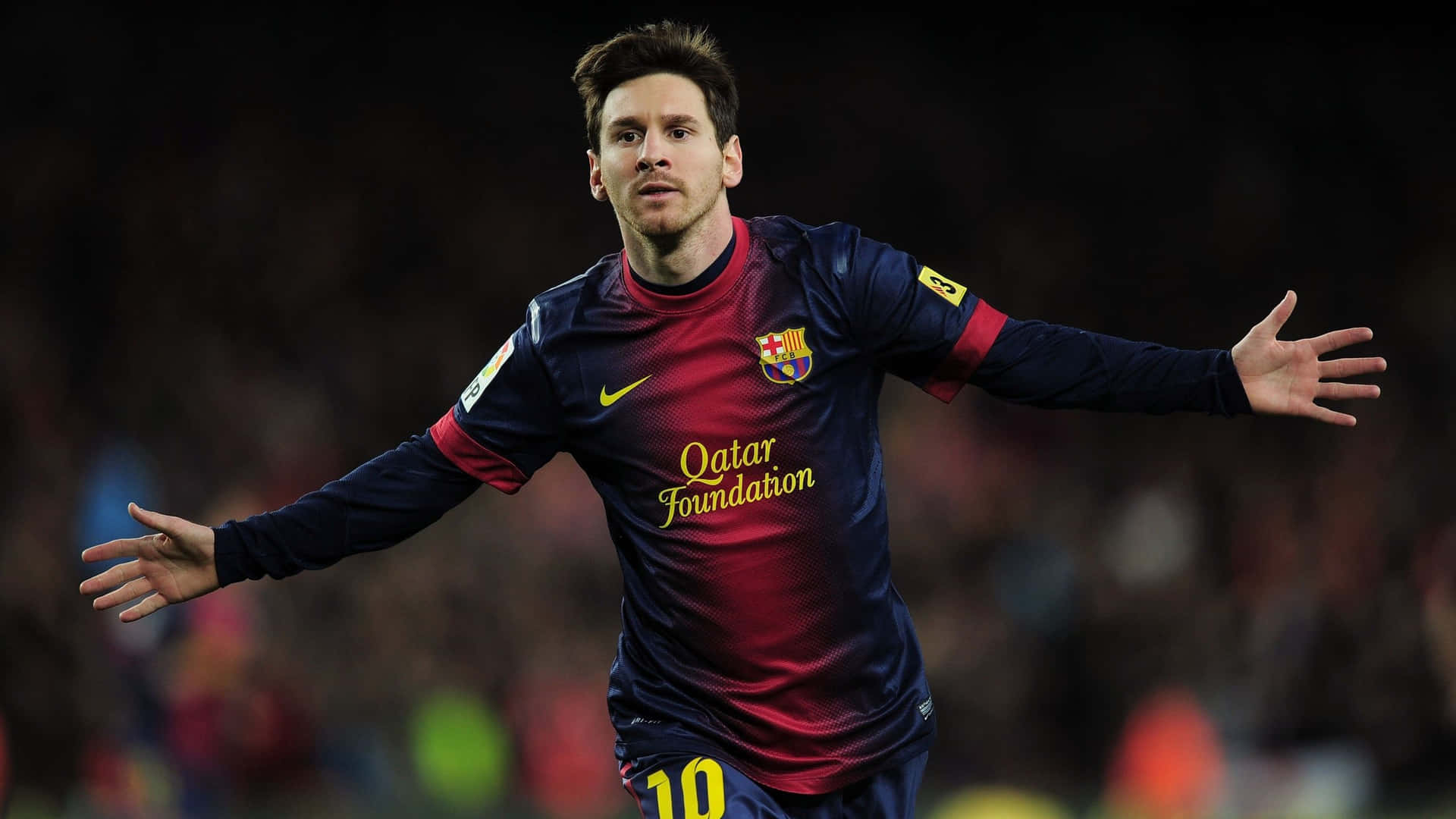 Einseltener Cooler Schnappschuss Von Lionel Messi Während Des Spiels. Wallpaper