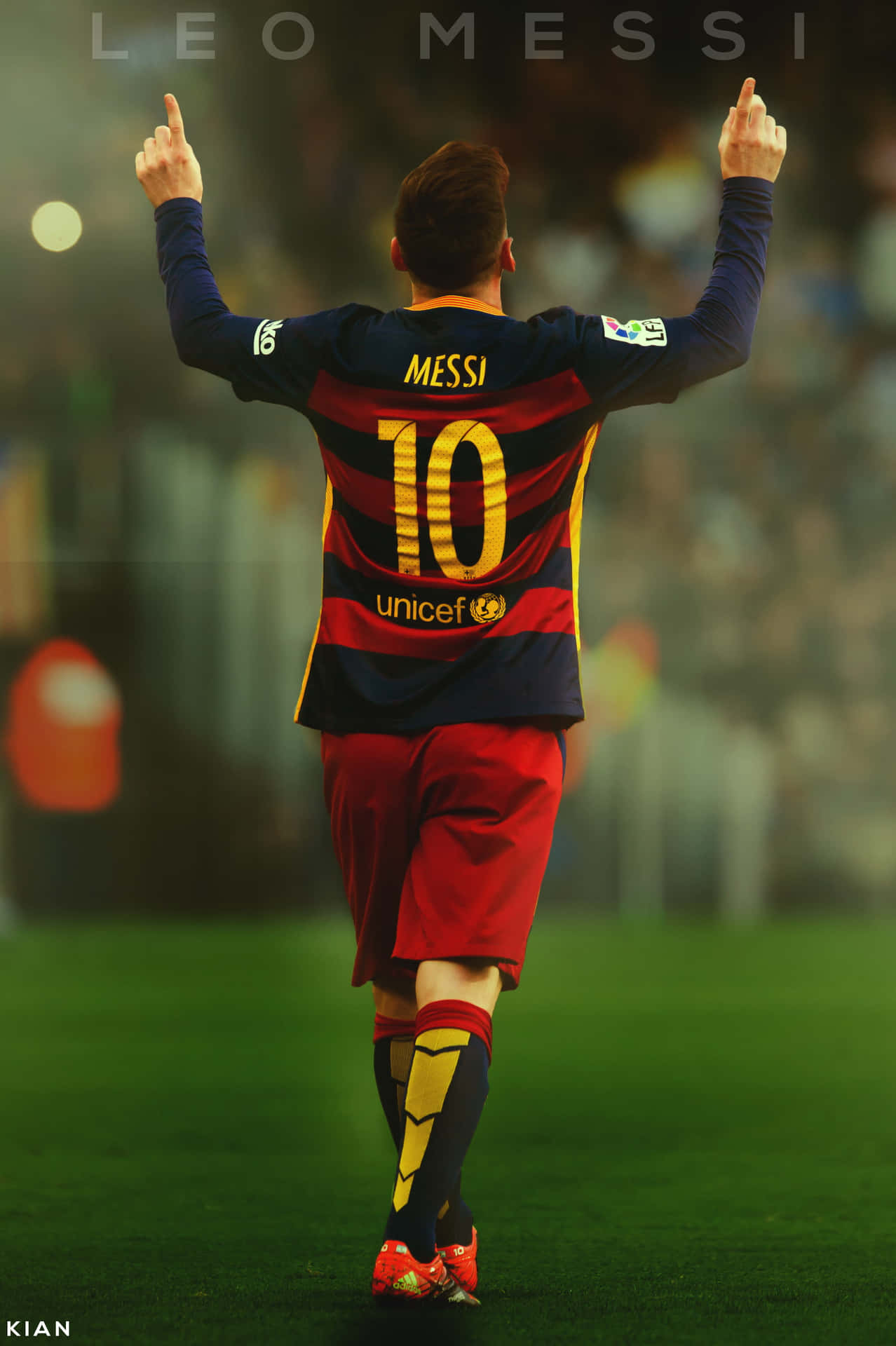 Lionel Messi displays his coolness. Wallpaper