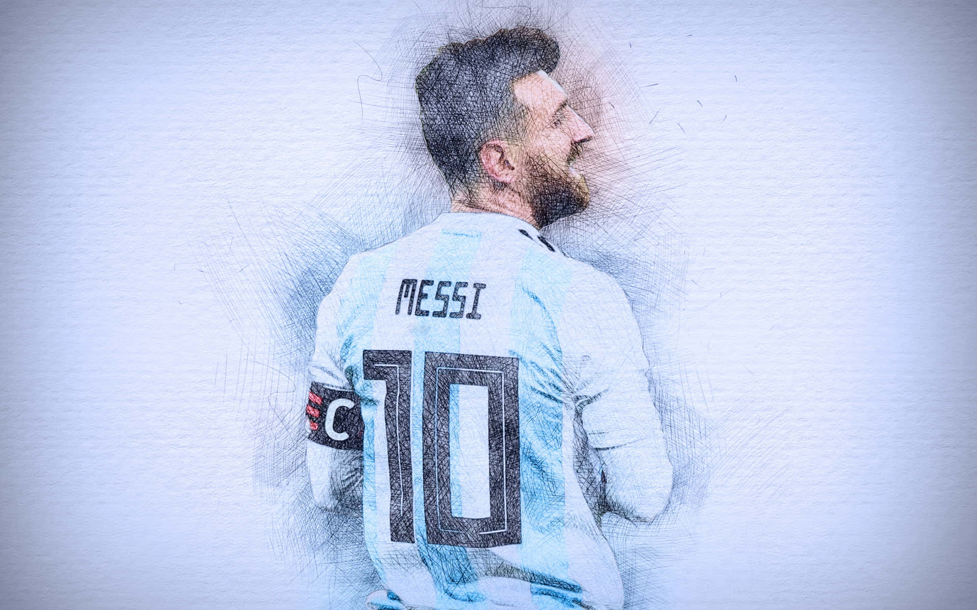 Lionel Messi ser cool ud på et skrivebordsbaggrund. Wallpaper