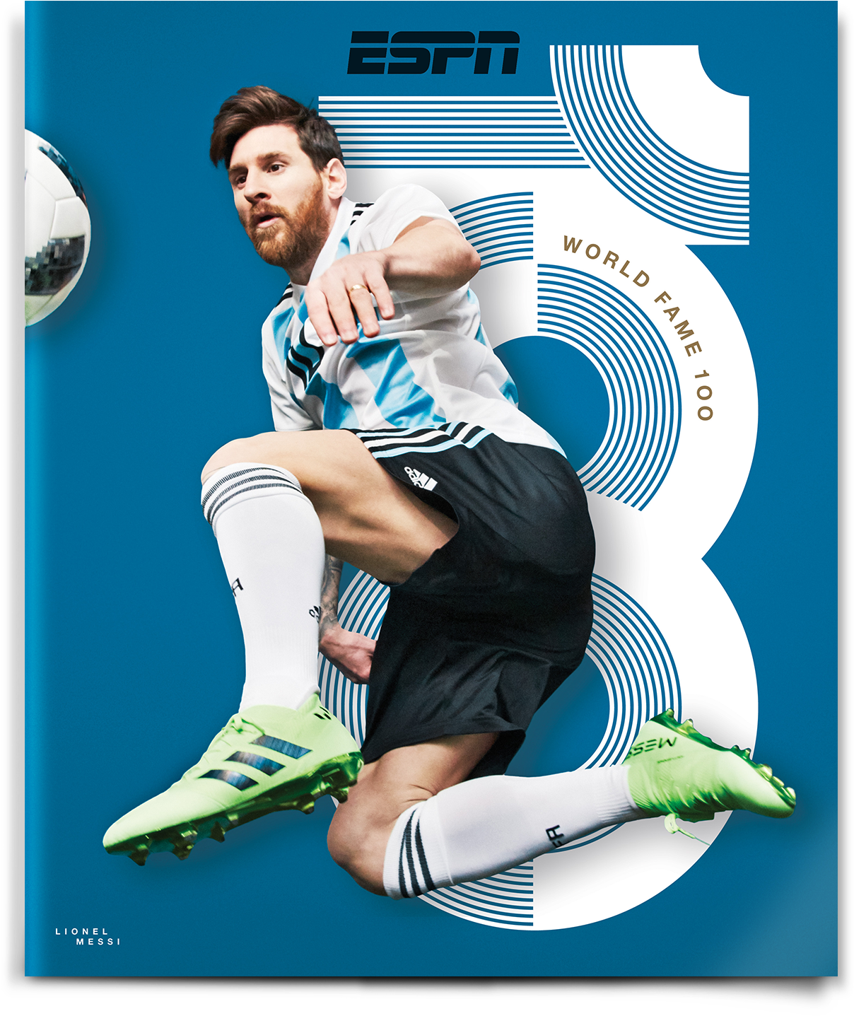 Lionel Messi E S P N World Fame100 PNG