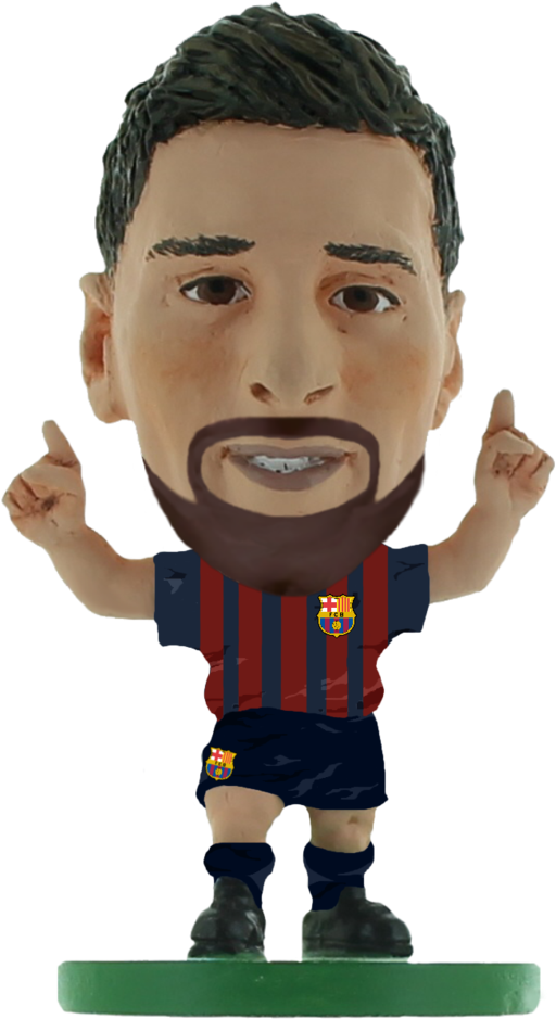 Lionel Messi Figurein Barcelona Kit PNG
