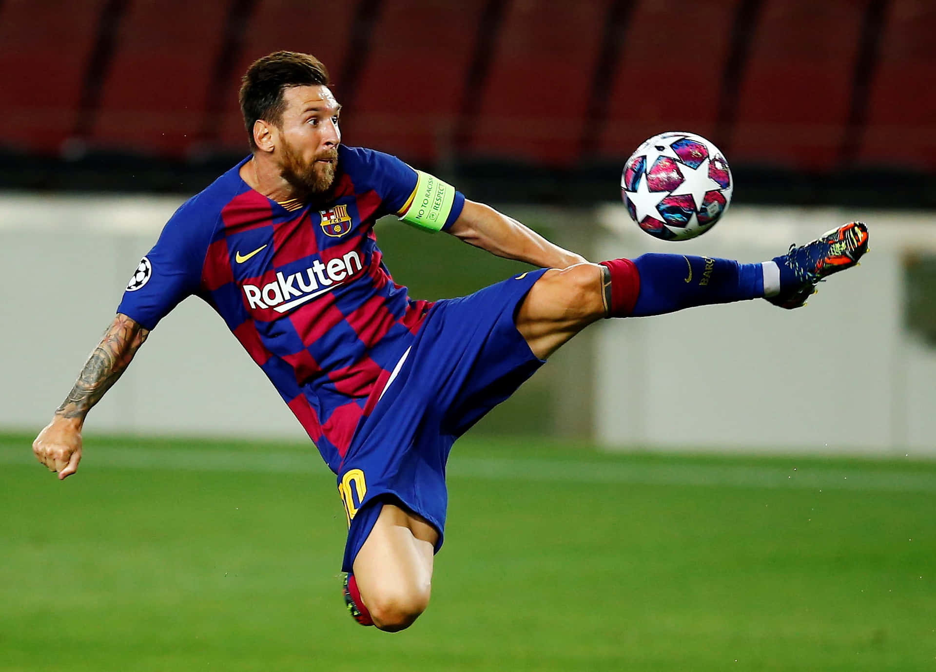 Lionel Messi In Action Barcelona Wallpaper