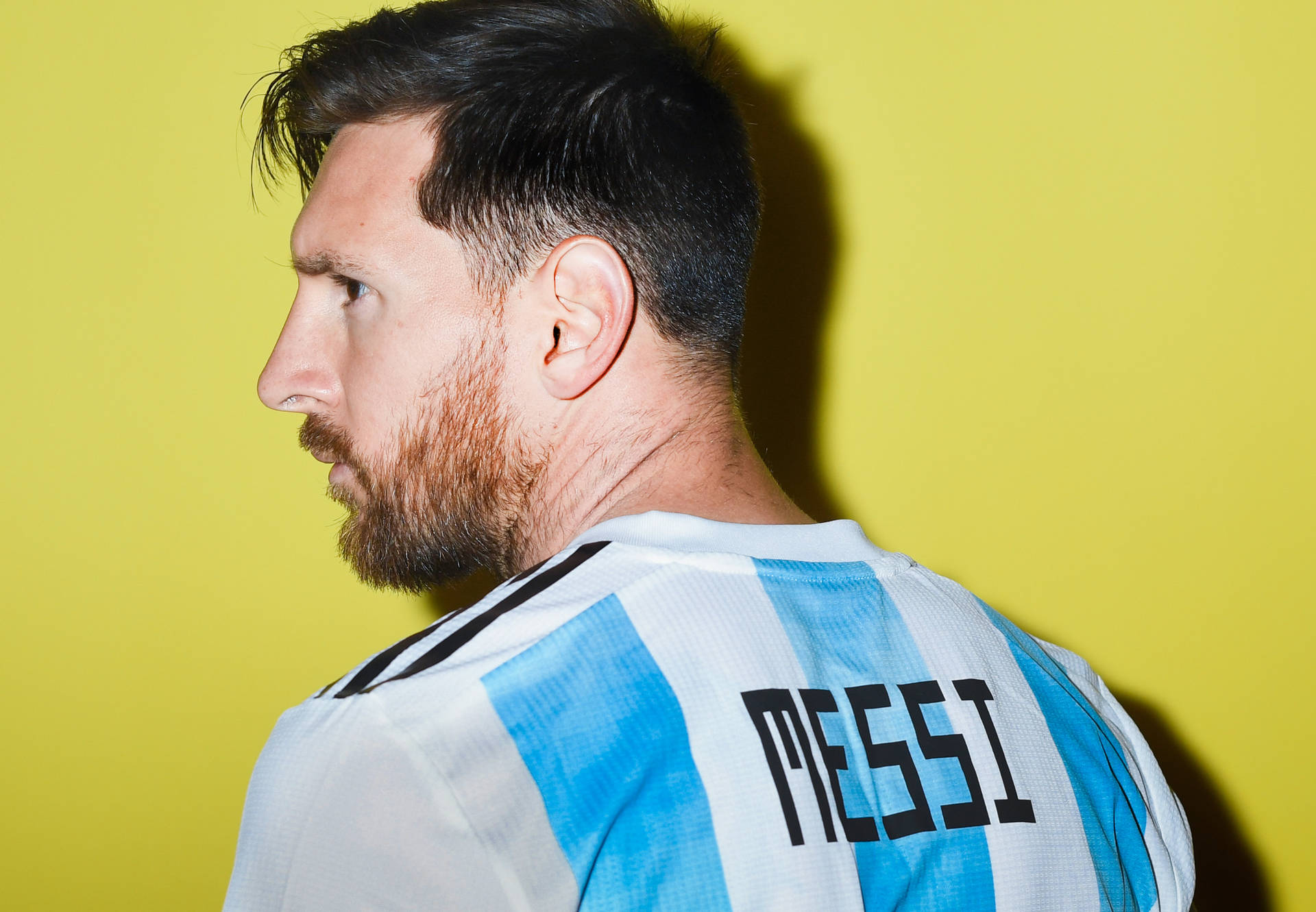 Lionel Messi In Argentina Jersey Wallpaper