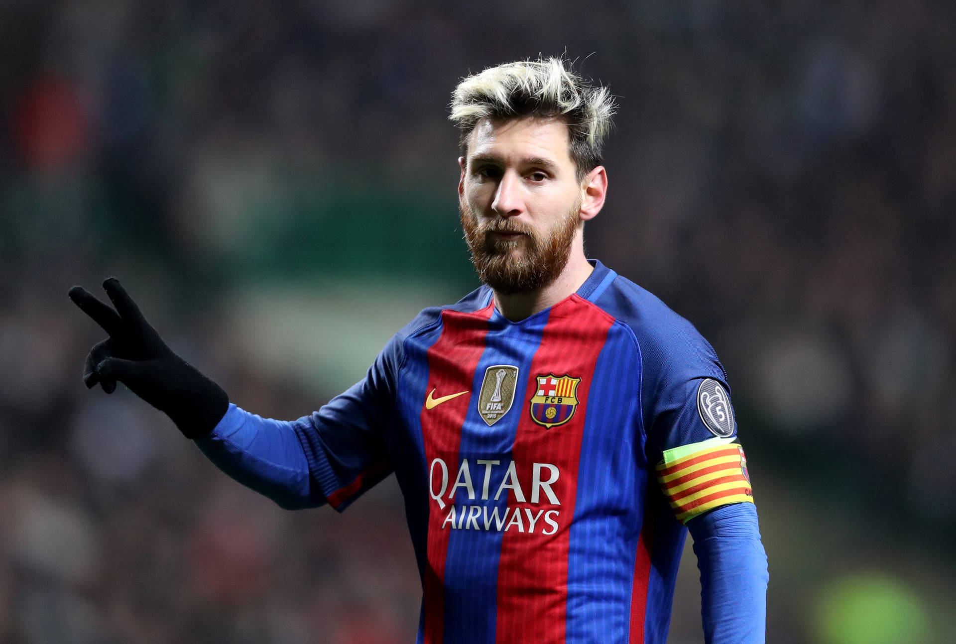 Lionel Messi In Barcelona Jersey Wallpaper
