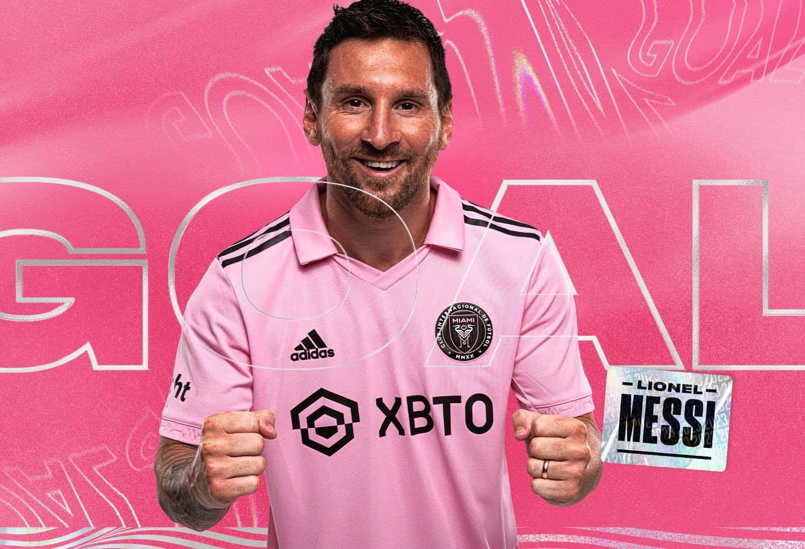 Lionel Messi In Inter Miami Kit Wallpaper
