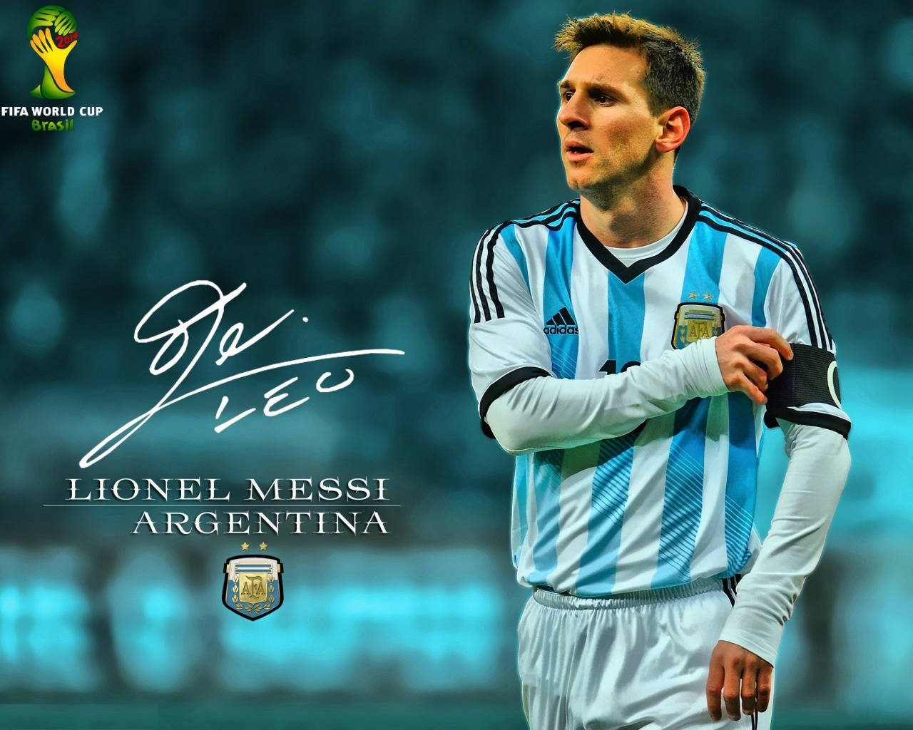 Download Lionel Messi Signature Argentina Wallpaper 