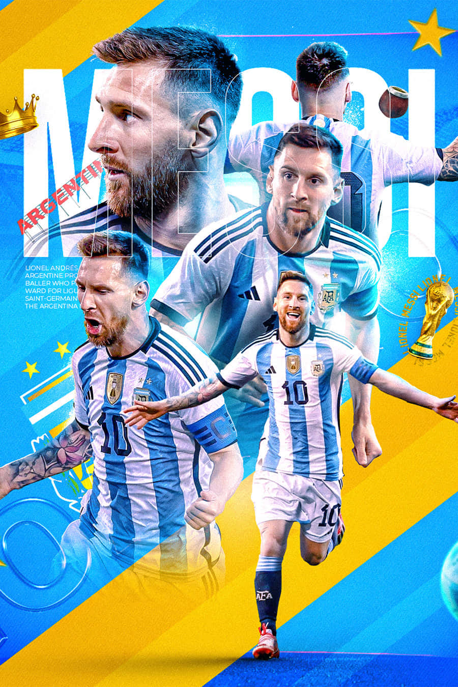 Lionel Messi Sporting Captain's Band On Field Wallpaper