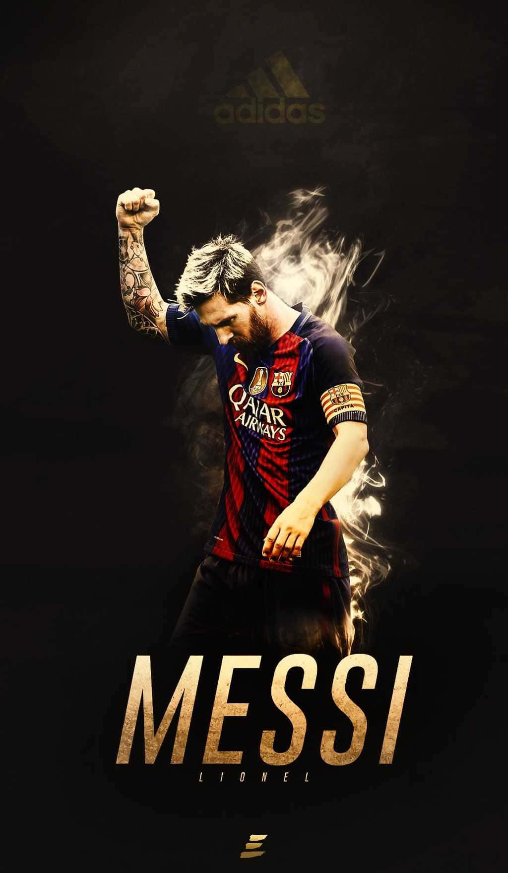 Lionel Messi Overwinningsviering Poster Achtergrond