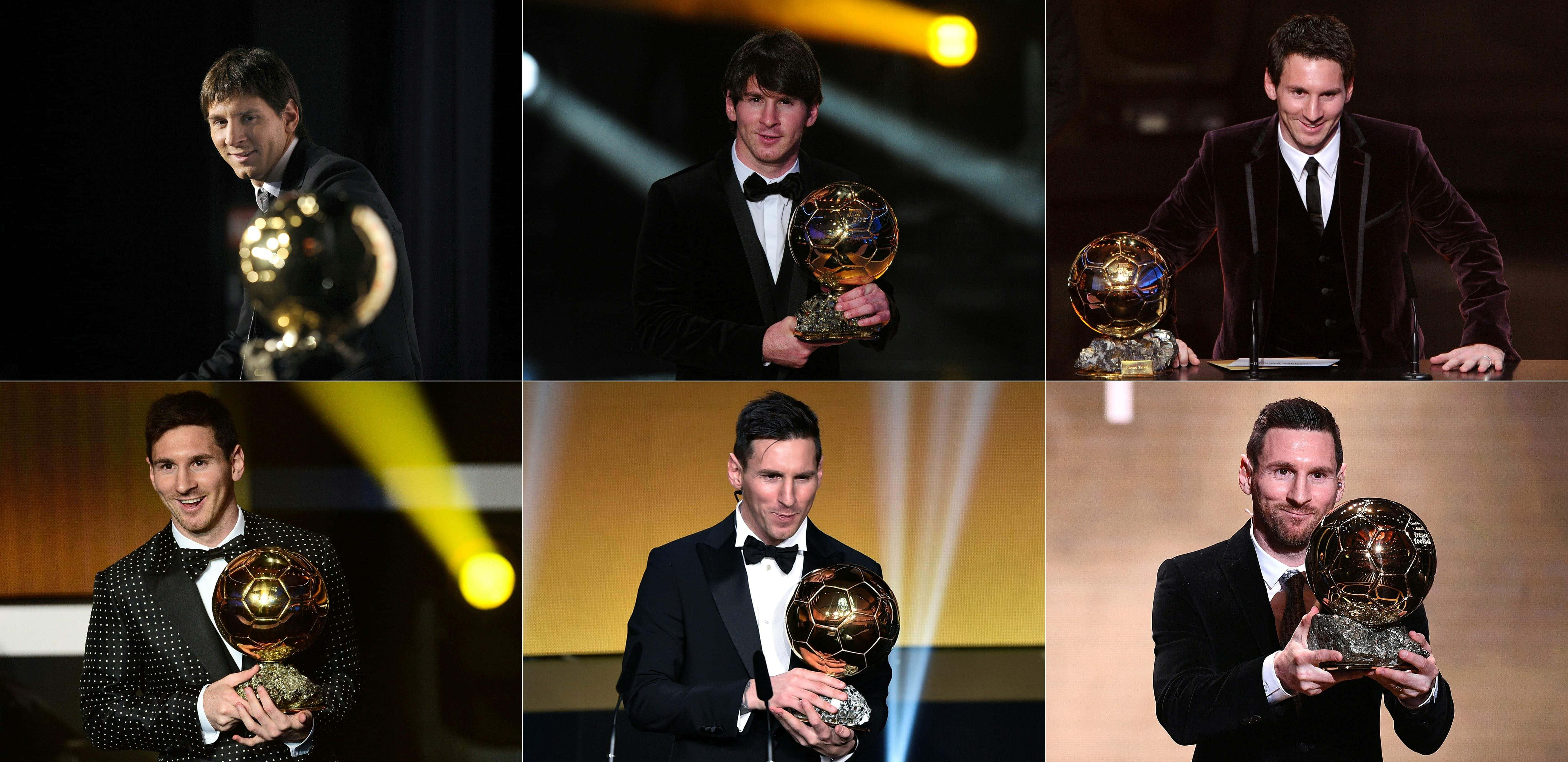 Lionel Messi Winning Ballon D'or Wallpaper