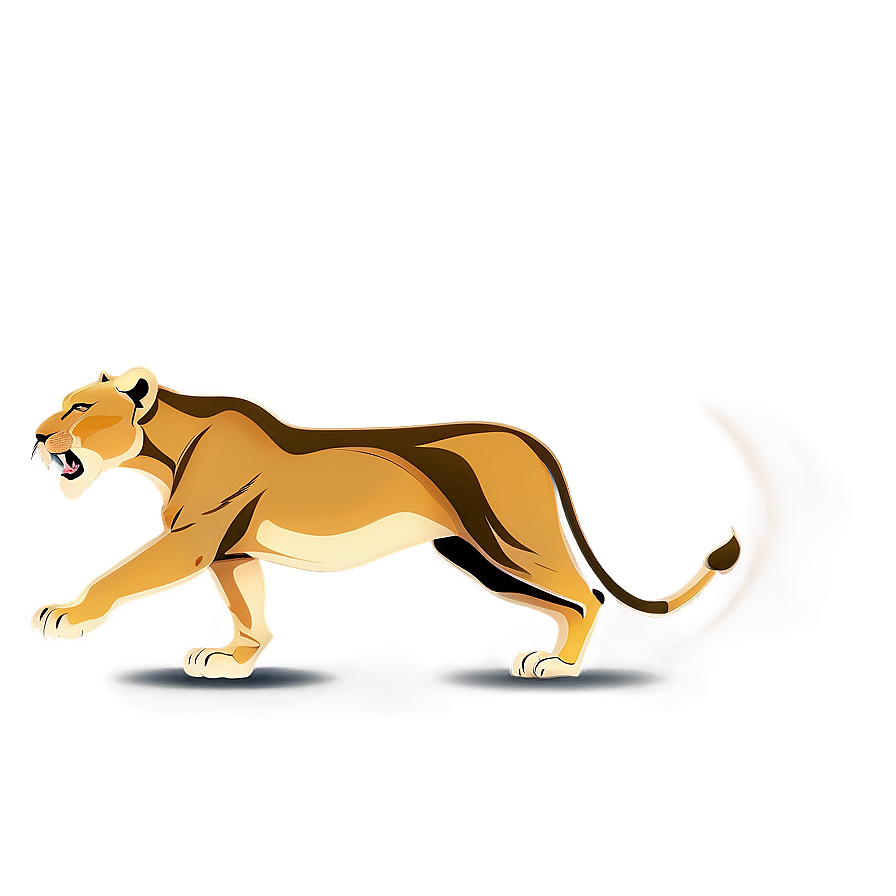 Lioness In Full Sprint Png 67 PNG