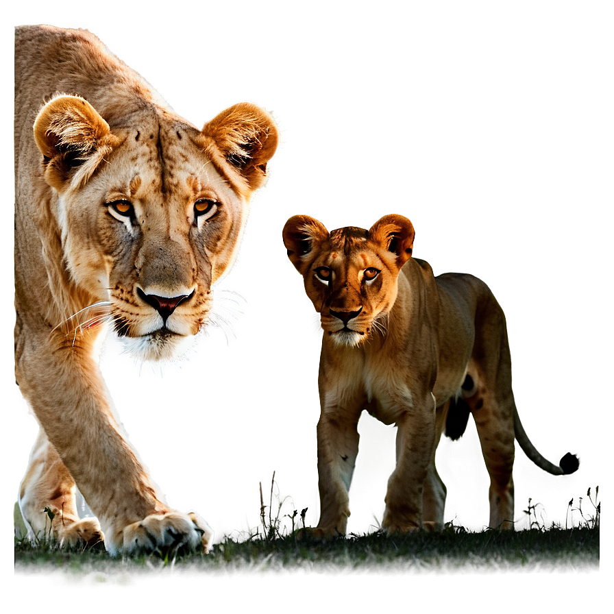 Download Lioness Under Moonlight Png Gvq7