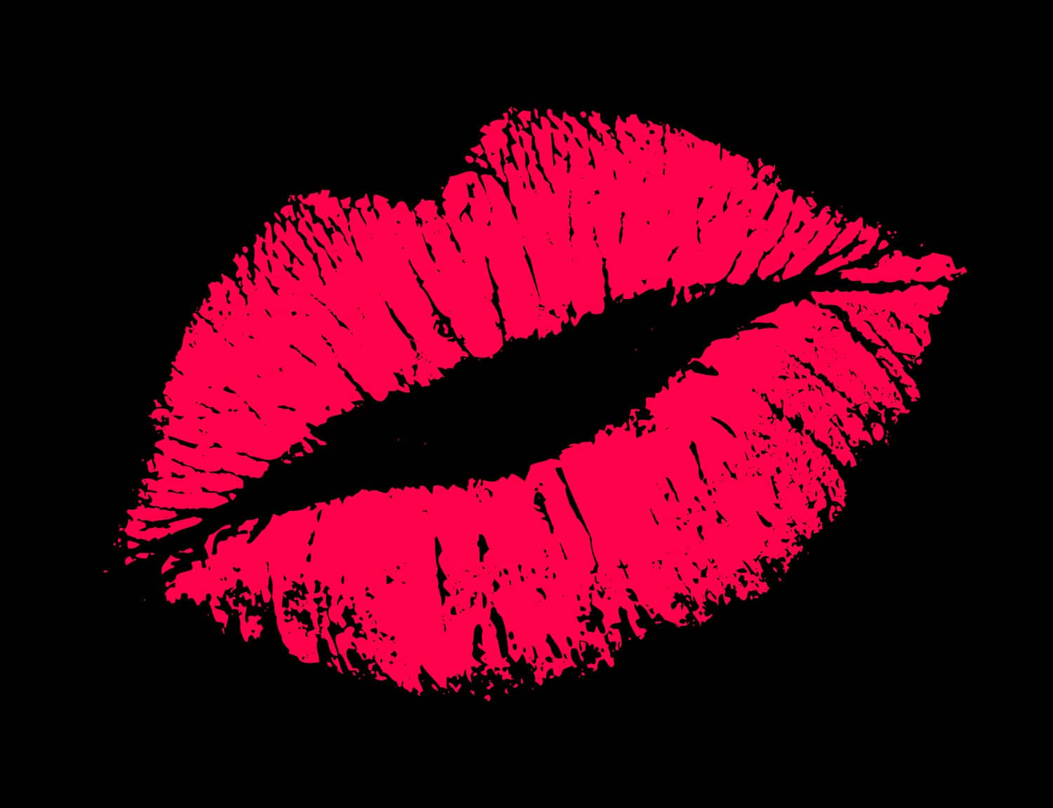 Alluring Red Lips on Black Background