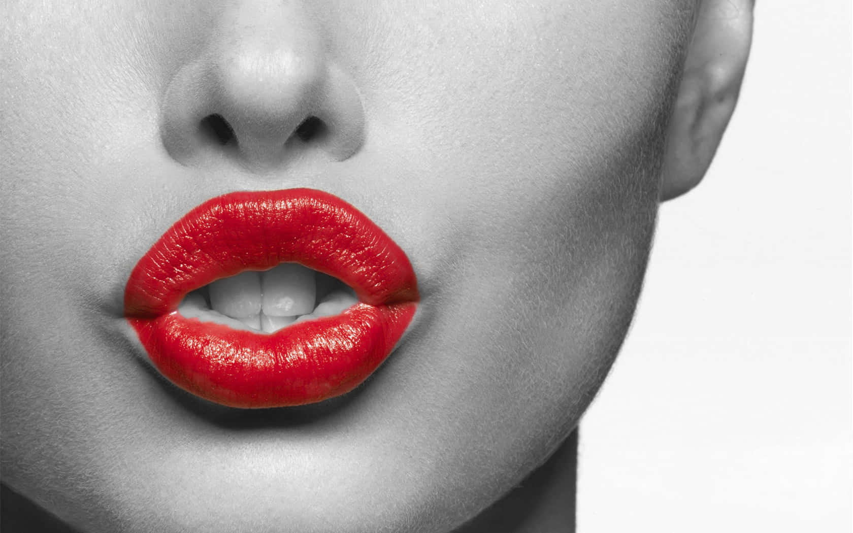 Luscious Red Lips Wallpaper
