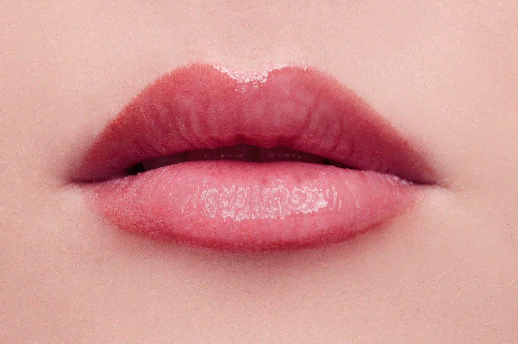 Seductive Red Lips Close-up