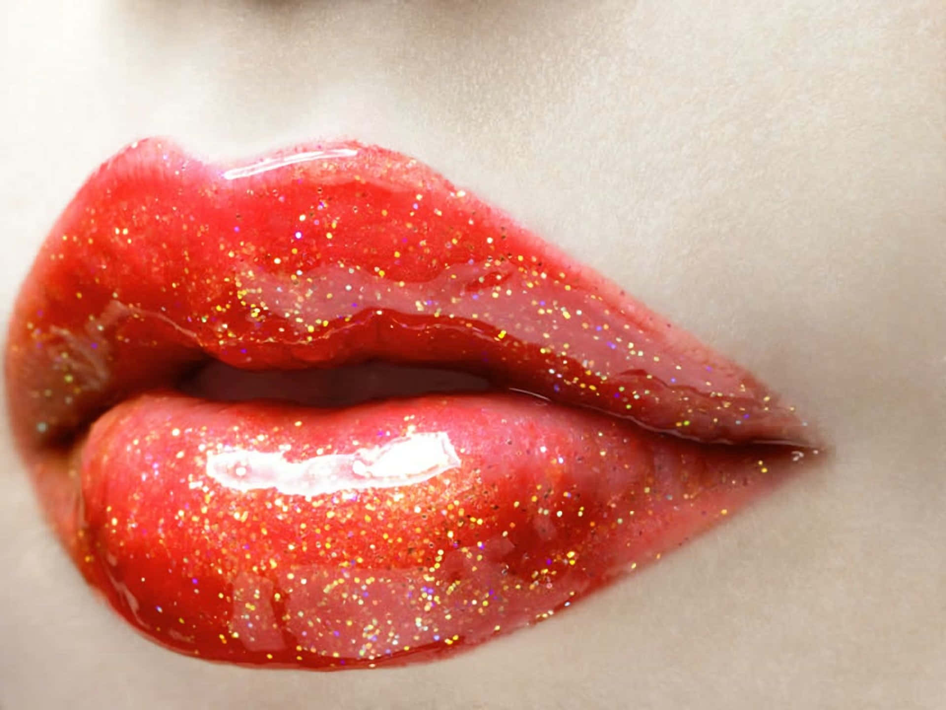 Luscious Close-up of Red Lips
