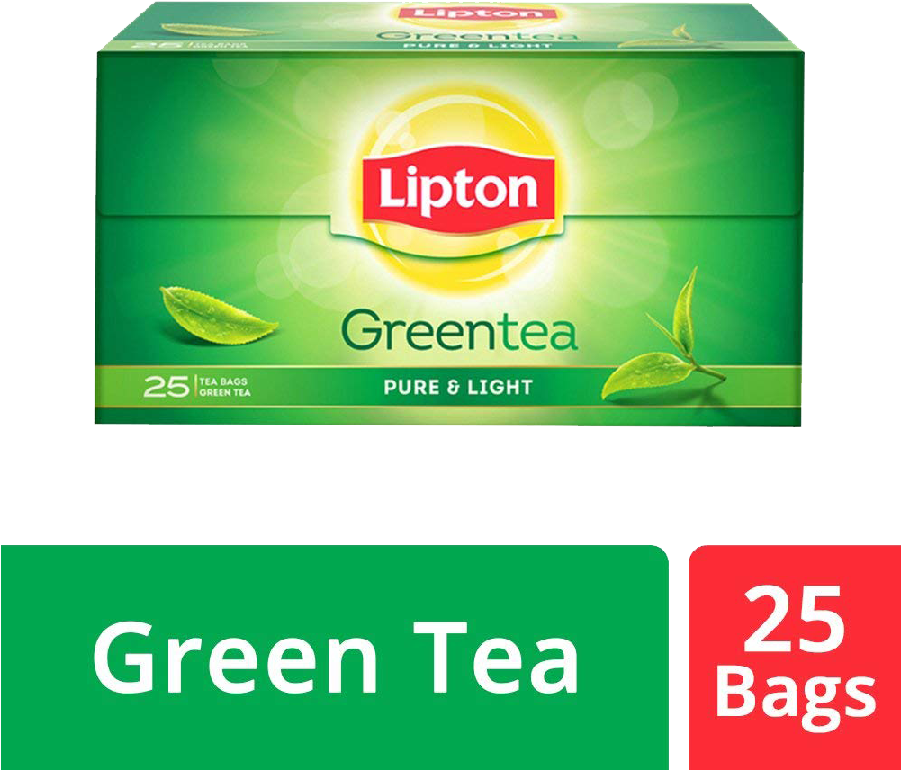 Lipton Green Tea25 Bags Packaging PNG