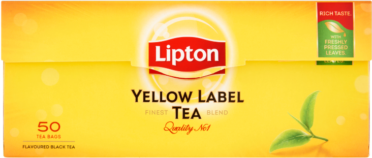 Lipton Yellow Label Tea Box PNG