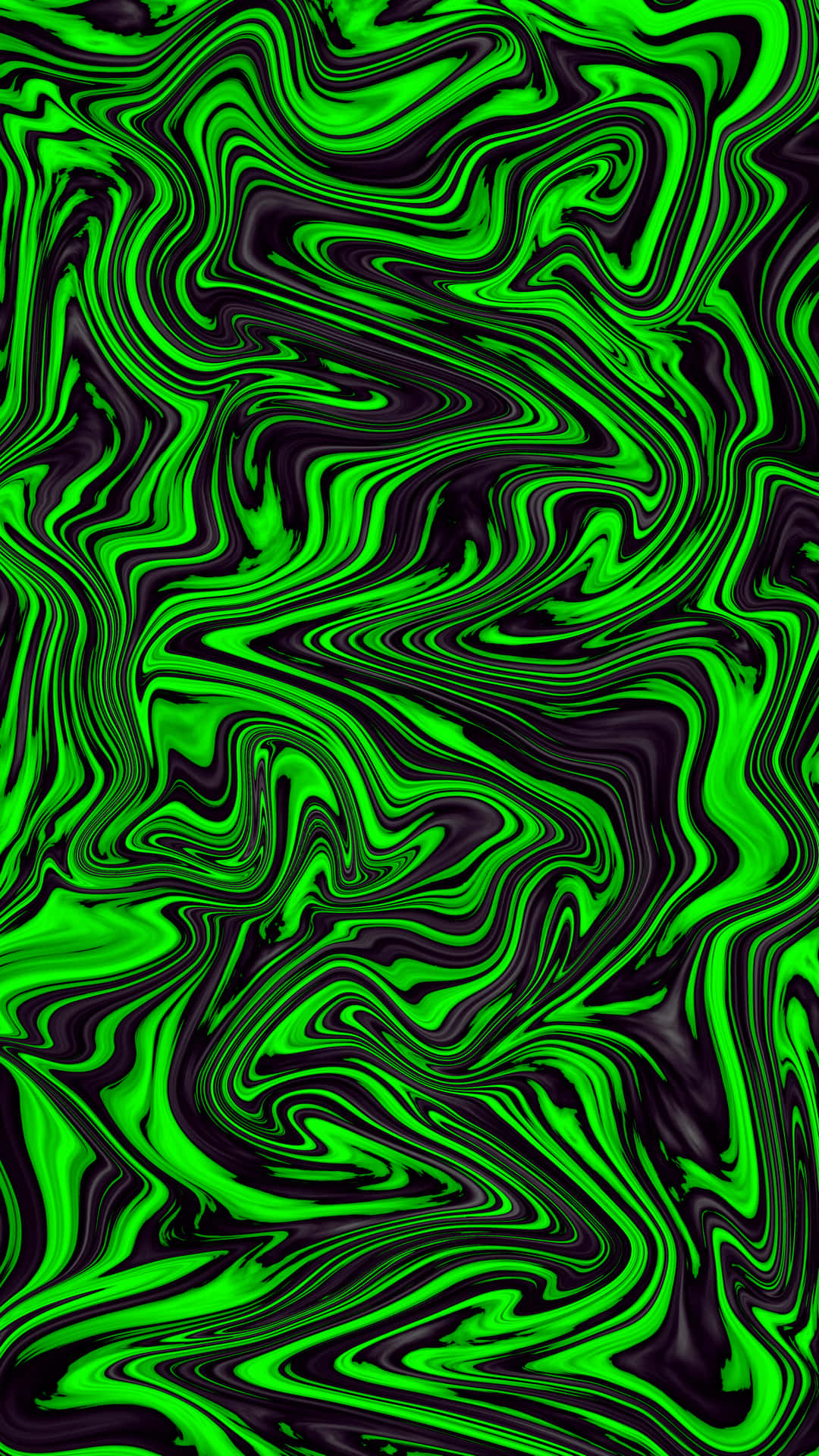 A Green And Black Swirling Background