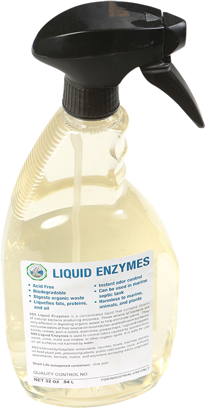 Liquid Enzyme Cleaner Spray Bottle PNG