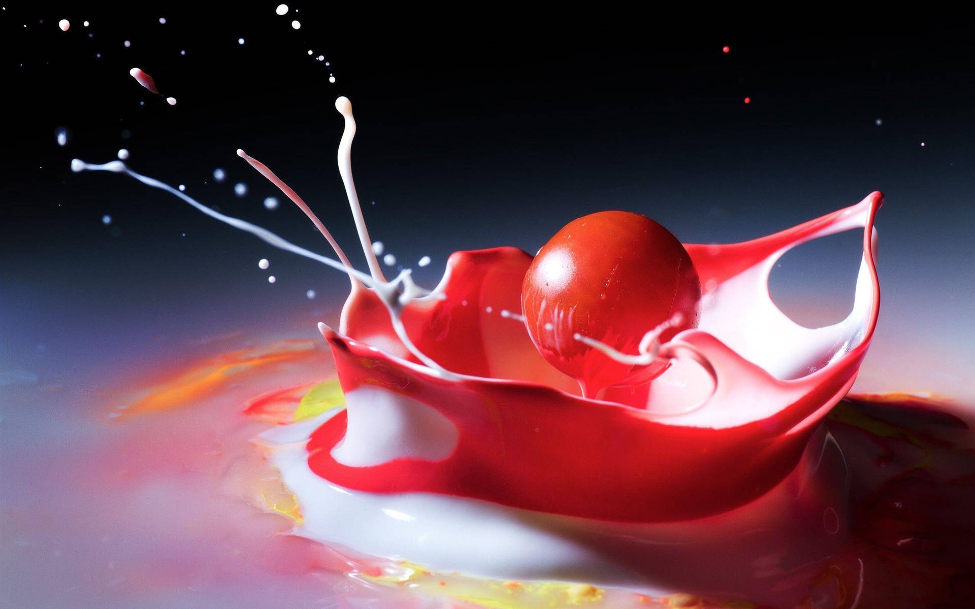 Liquid Paint Ball Splash Wallpaper