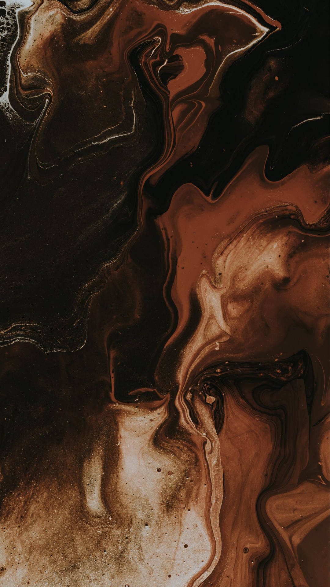 Liquid Paint Brown Iphone Wallpaper