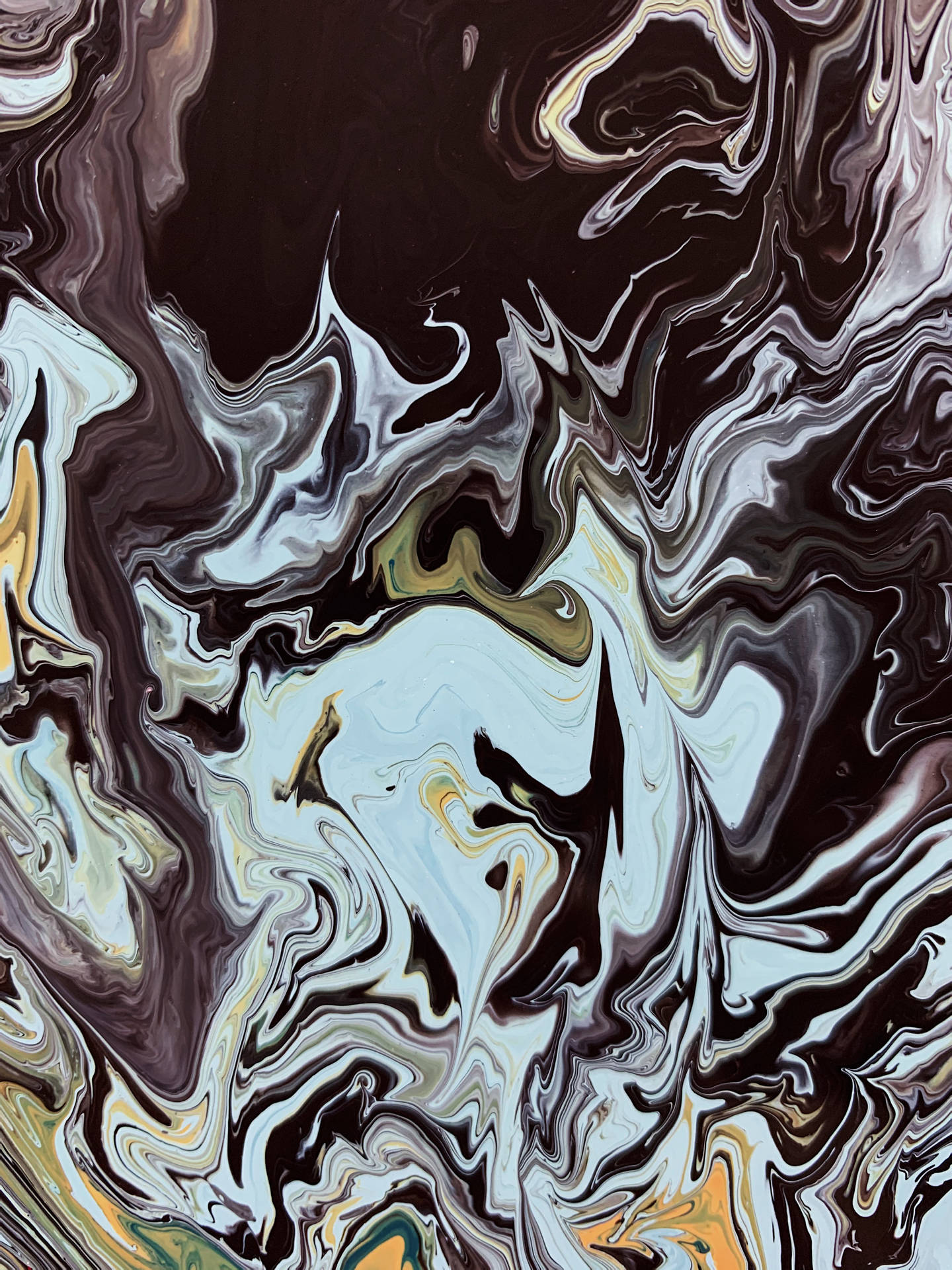 Liquid Paints Mixing Wallpaper