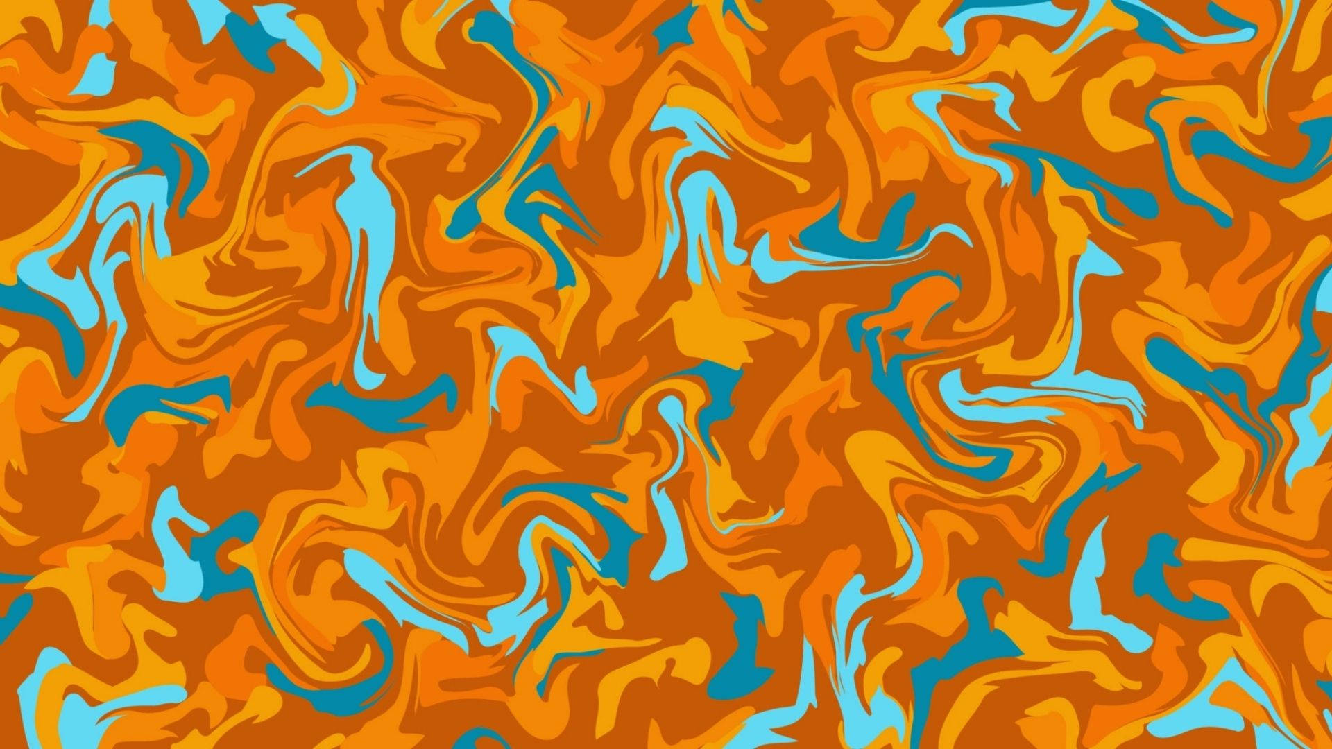 Liquid Swirls On An Orange Background Wallpaper