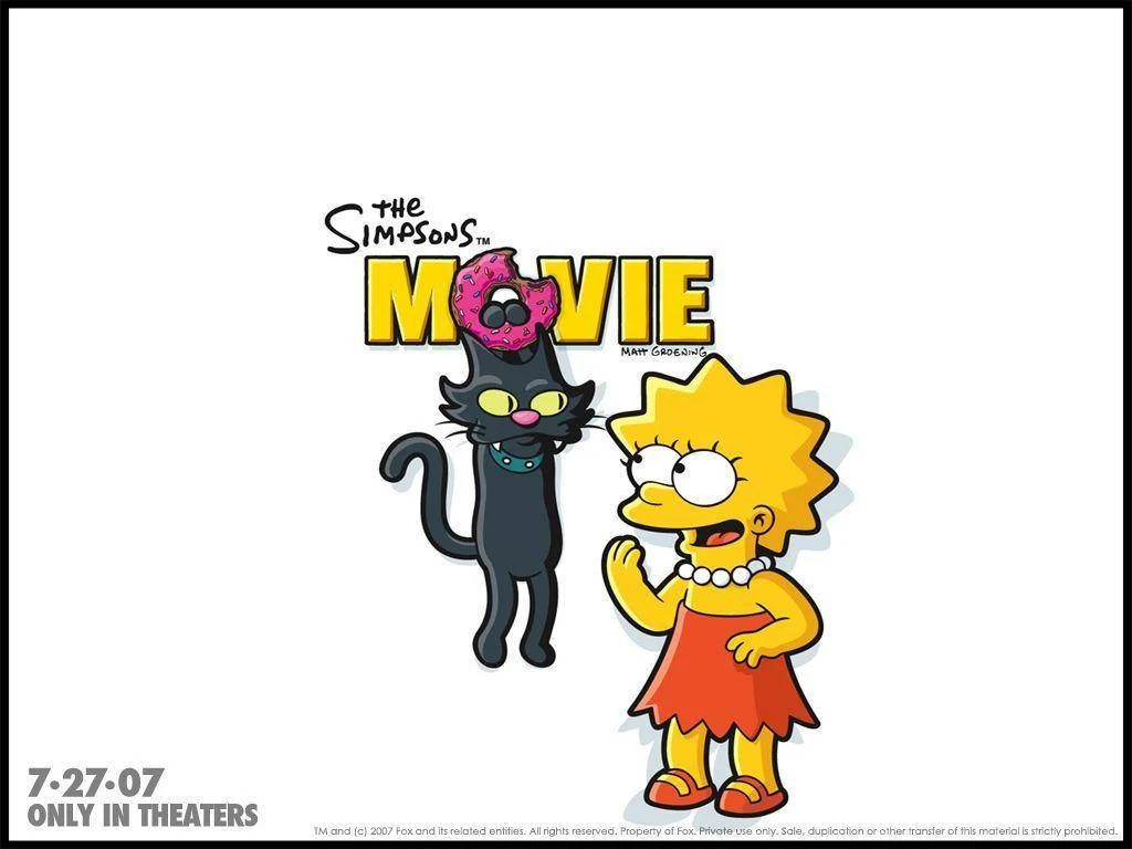 Lisa And Snowball The Simpsons Movie Poster Wallpaper