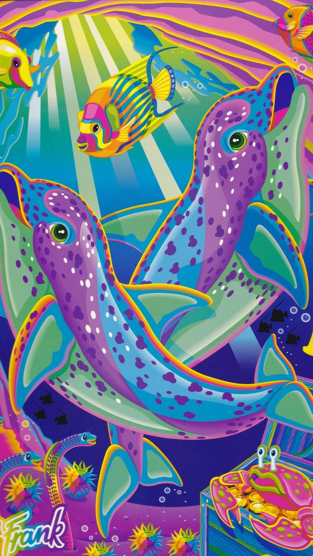 Lisa Frank Dolphins Wallpaper