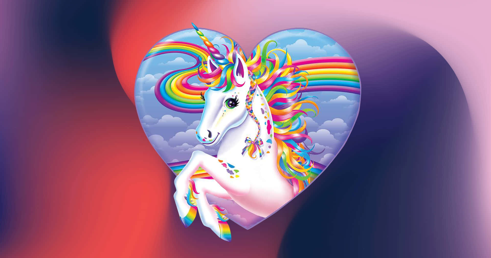 Celebrate Your Magical Side with the Colorful Lisa Frank Unicorn Wallpaper
