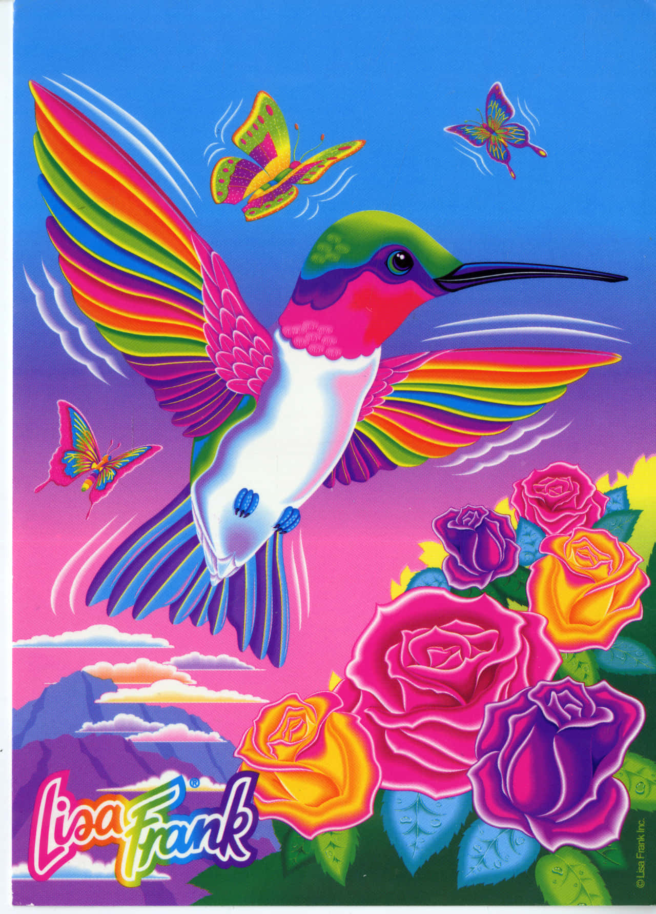 "Surrounded by Rainbows: A Lisa Frank Unicorn" Wallpaper