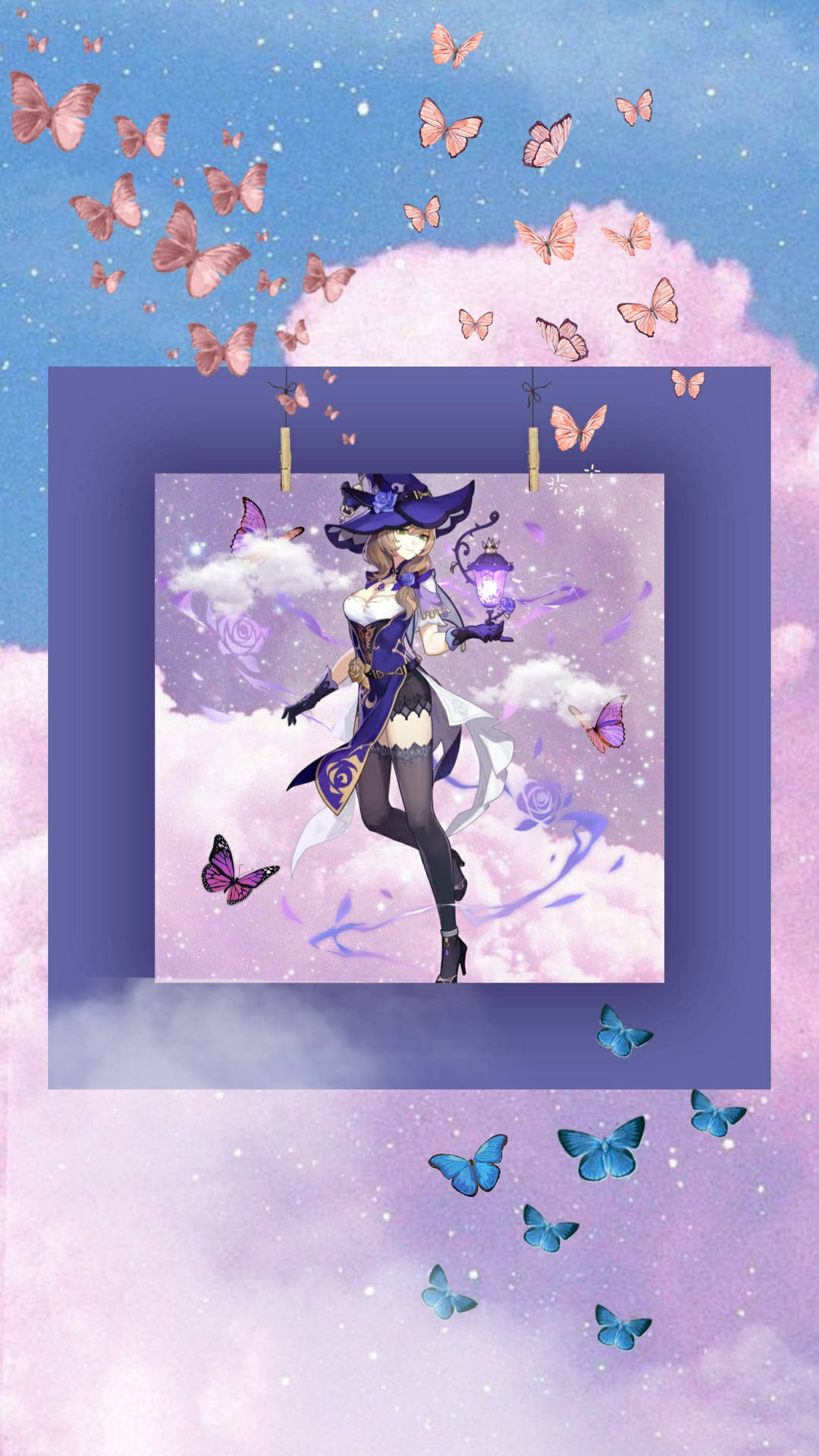 Lisaminchi Púrpura, Estética Anime Fondo de pantalla