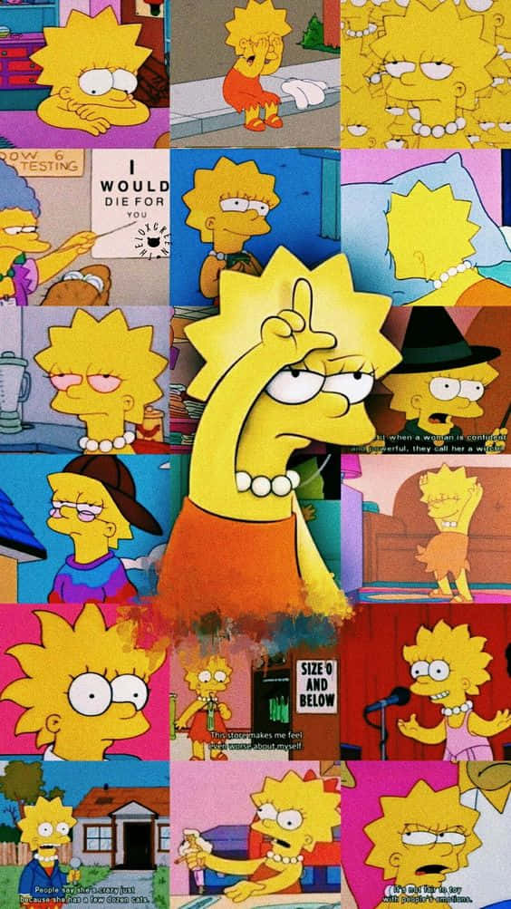 Förlorarenlisa Simpson-estetik. Wallpaper