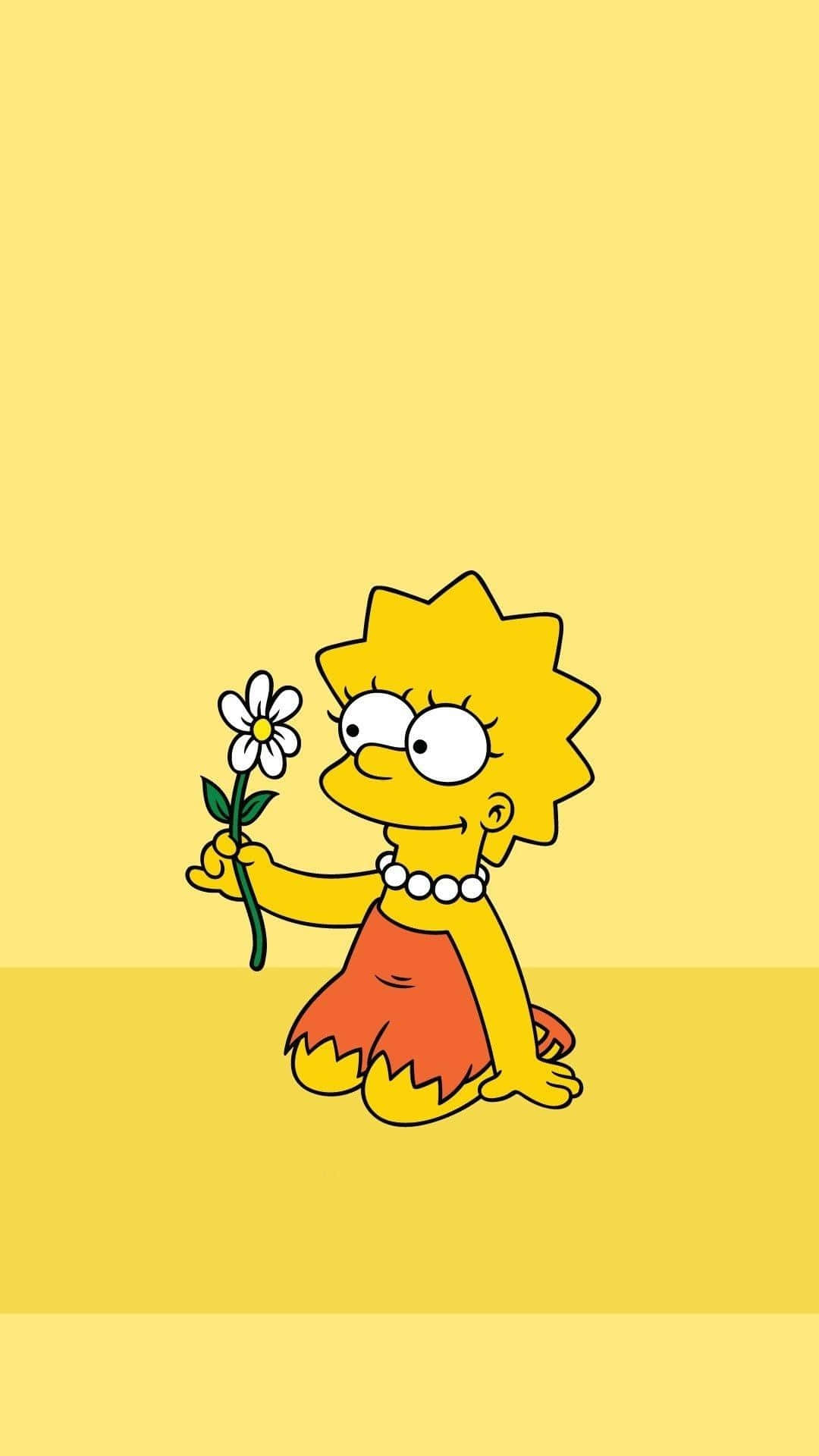 Adorable Lisa Simpson Showcasing Her Style Wallpaper