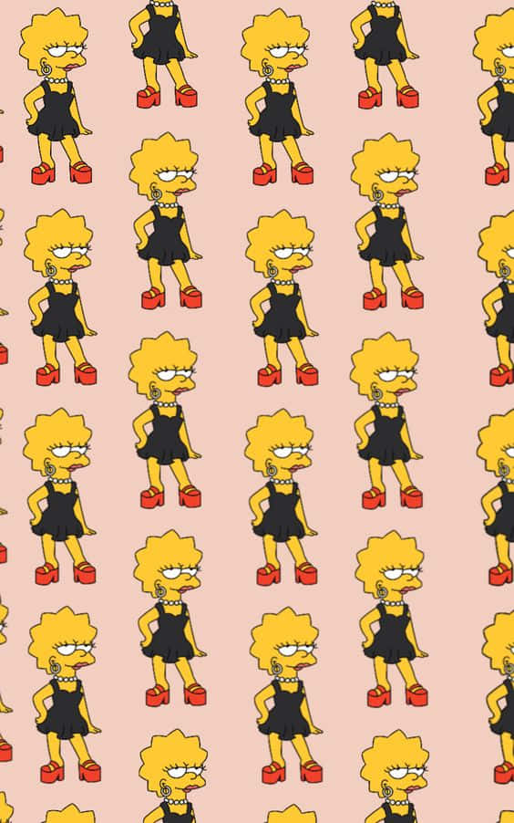 Dancing Lisa Simpson Aesthetic Wallpaper