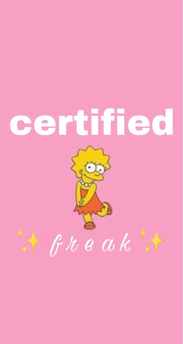 Lisa Simpson Certified Freak Wallpaper
