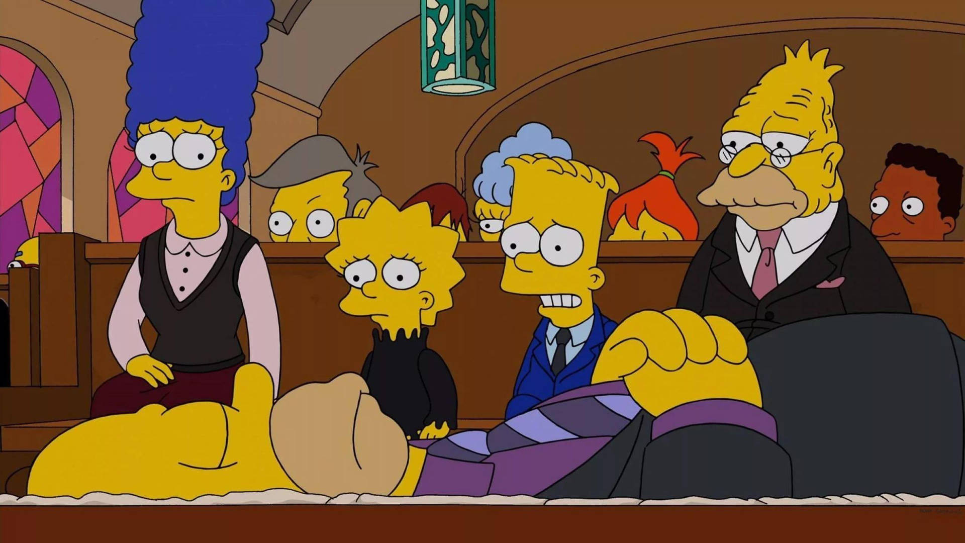 Lisasimpson En El Funeral De Homer Fondo de pantalla