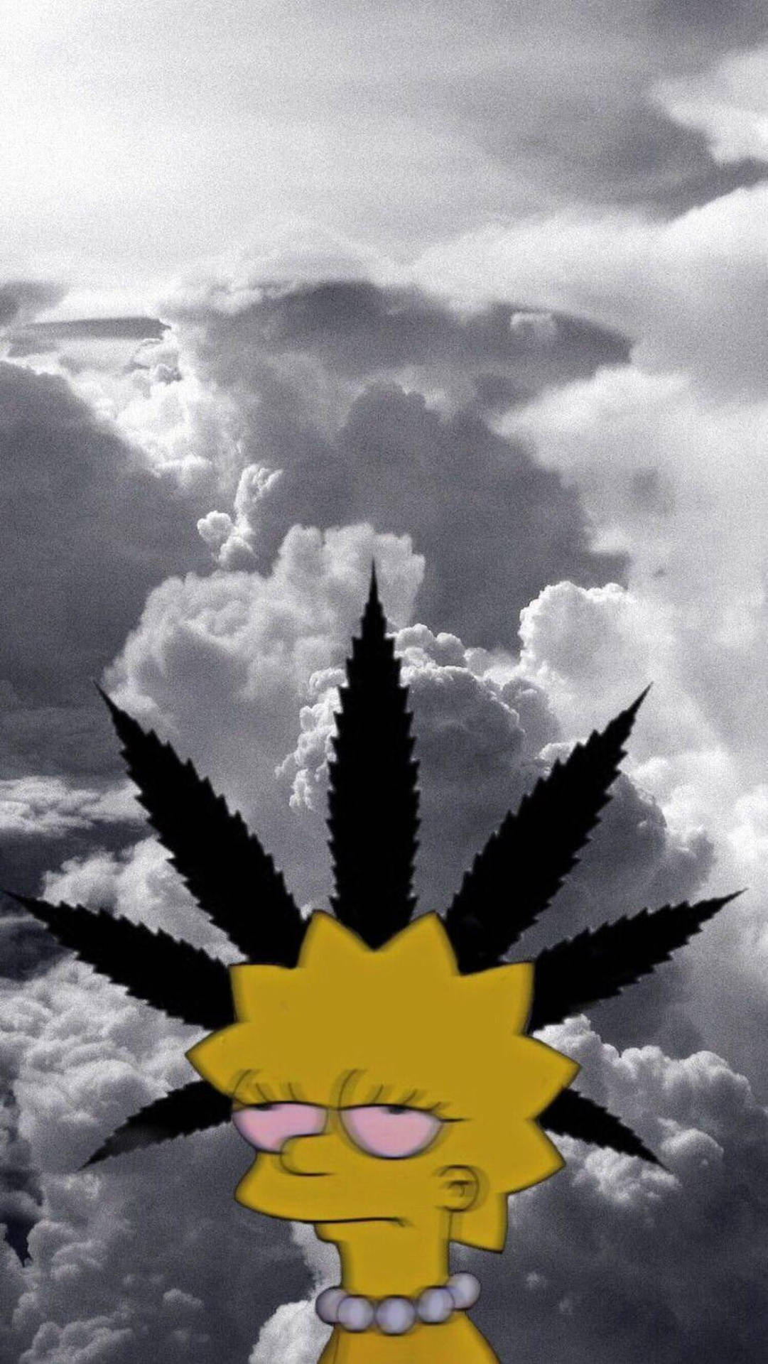 Lisasimpson Är En Stoner (this Sentence Has No Relevance Or Context In Relation To Computer Or Mobile Wallpaper) Wallpaper