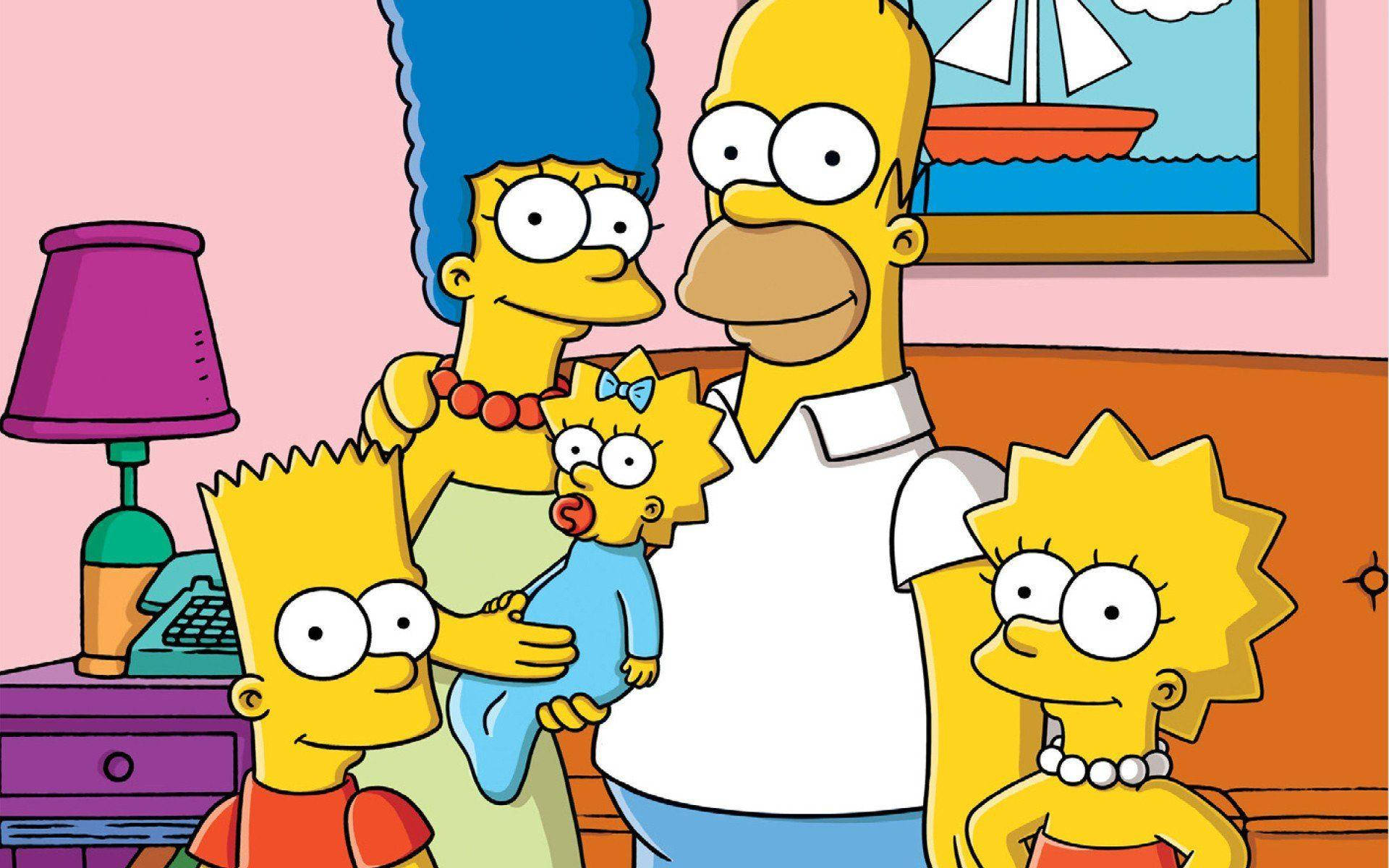 Lisa Simpson With Family Wallpaper