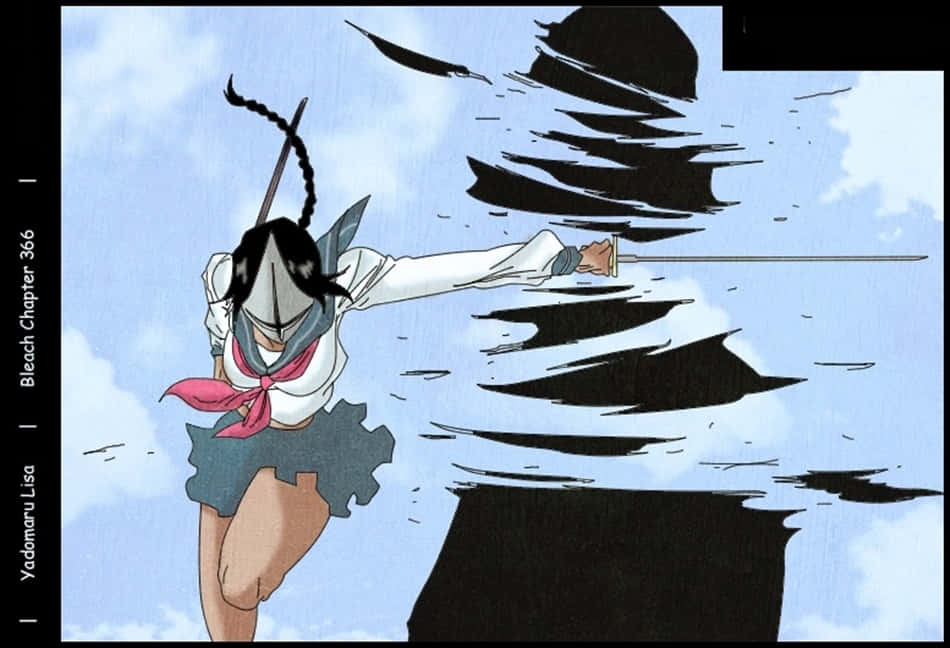 Lisa Yadomaru from Bleach animated series in a dynamic pose Wallpaper