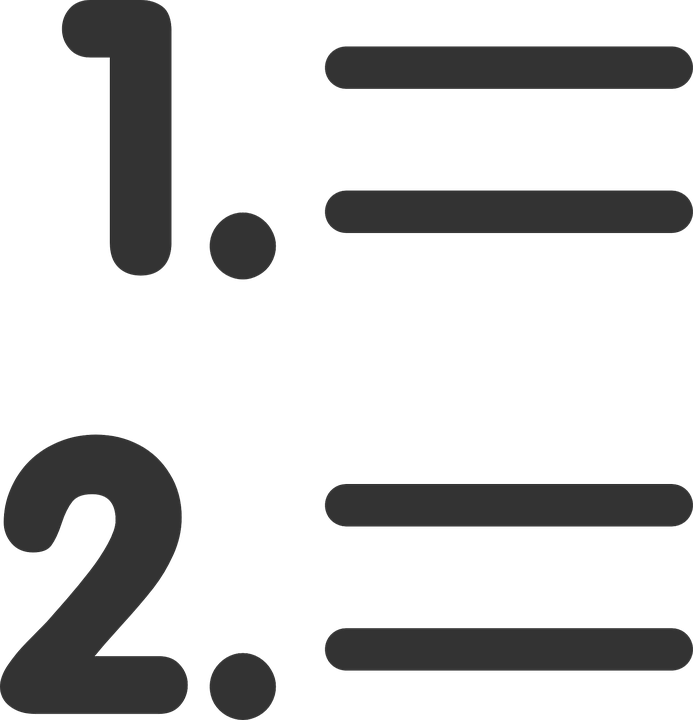 List Icon Numbered Bullet Points PNG