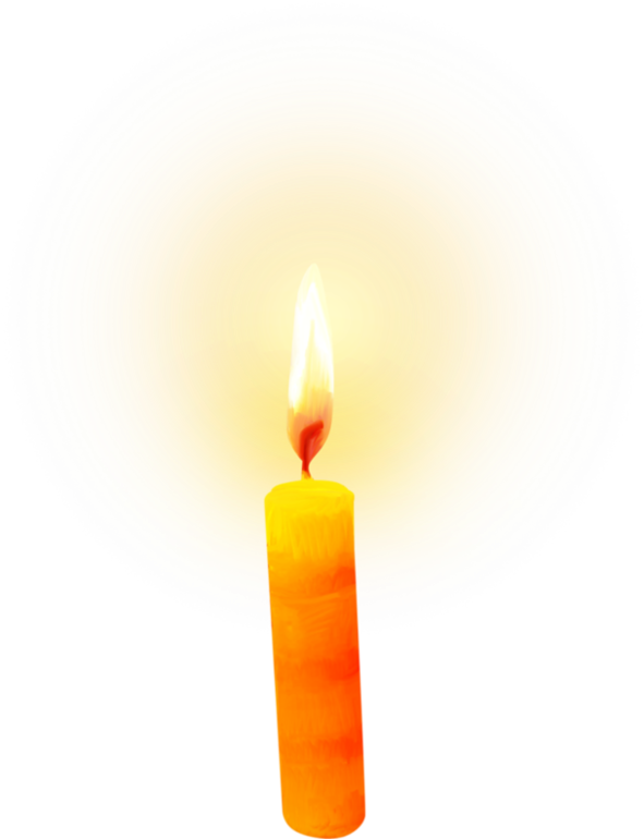 Lit Birthday Candle Glow PNG