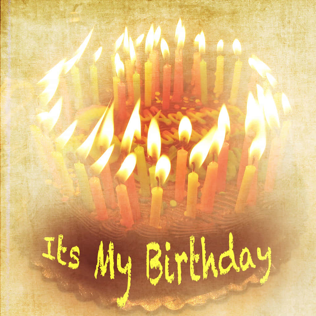 Velasencendidas En La Torta Es Mi Cumpleaños. Fondo de pantalla
