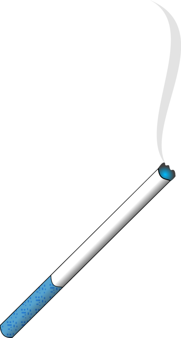 Lit Cigarette Smoke Curling Upward.png PNG