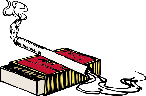 Lit Cigaretteand Pack Illustration PNG